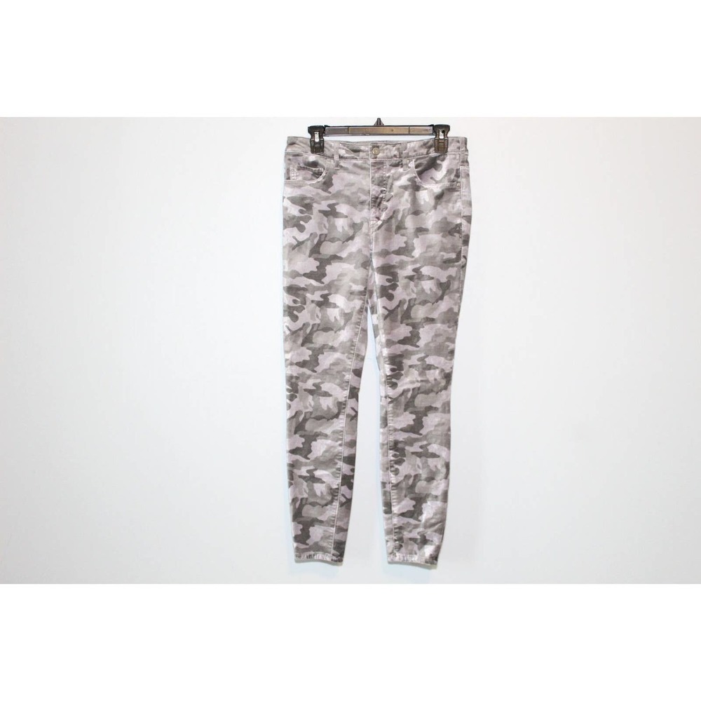 ✨2/$20 Pilcro & The Letterpress Anthro Velvet Camo Hi Rise Skinny Pant 28 H14666 - Picture 2 of 10